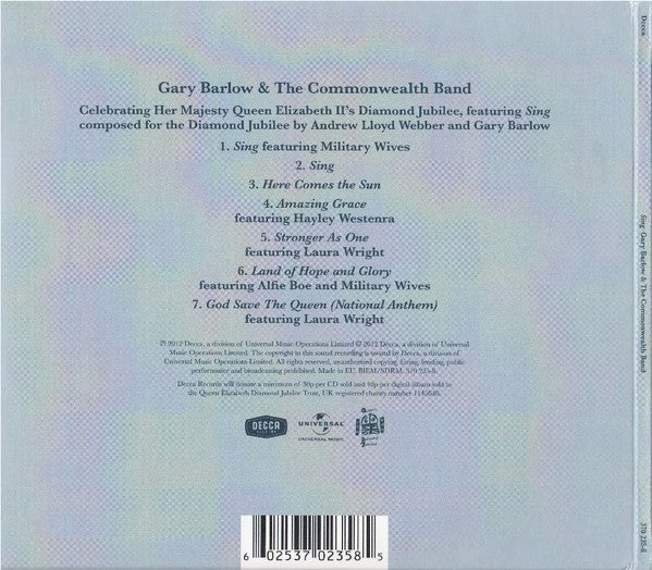 Gary Barlow & The Commonwealth Band - Sing (CD, Album) - Image 2