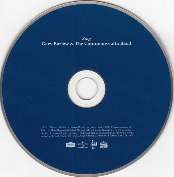 Gary Barlow & The Commonwealth Band - Sing (CD, Album) - Image 5