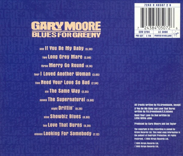Gary Moore - Blues For Greeny (CD, Album) - Image 2