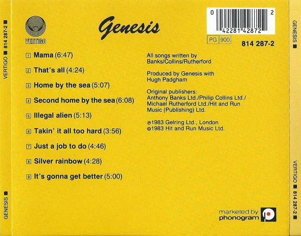 Genesis - Genesis (CD, Album, RE) - Image 2