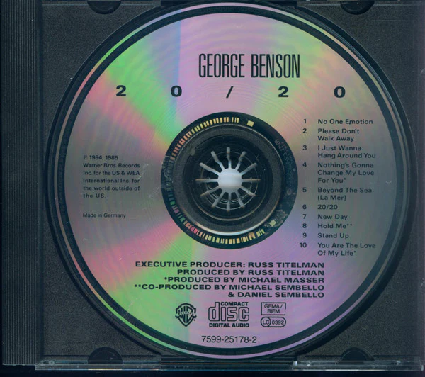 George Benson - 20/20 (CD, Album, RE) - Image 2
