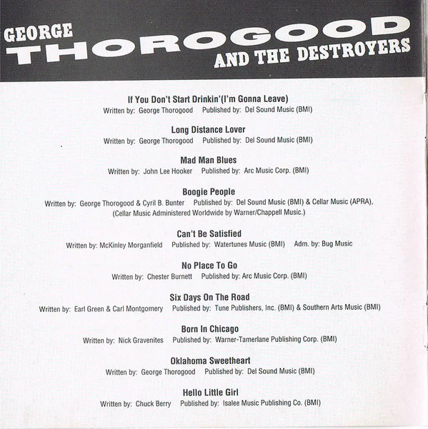 George Thorogood & The Destroyers - Boogie People (CD, Album) - Image 5