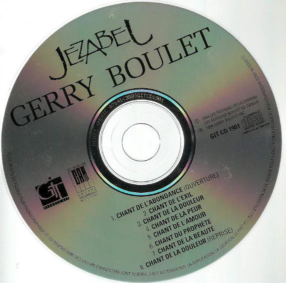 Gerry Boulet - Jezabel (CD, Album) - Image 2