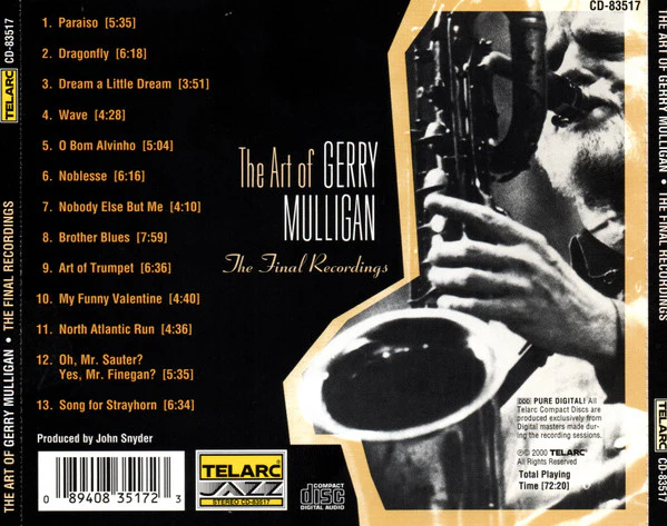 Gerry Mulligan - The Art of Gerry Mulligan: The Final Recordings (CD, Comp) - Image 4