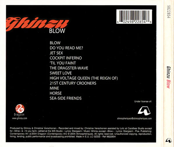 Ghinzu - Blow (CD, Album, Dig) - Image 2