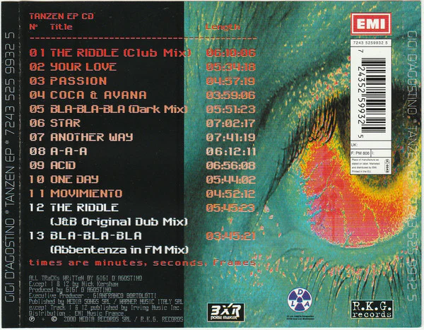 Gigi D'Agostino - Tanzen EP (CD, EP) - Image 2