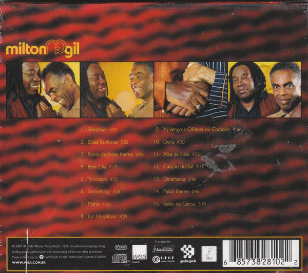 Gilberto Gil & Milton Nascimento - Gil & Milton (CD, Album) - Image 3