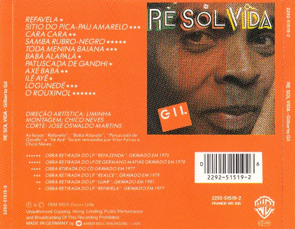Gilberto Gil - Re Sol Vida (Sol) (CD, Comp) - Image 4