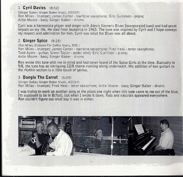 Ginger Baker And The DJQ2O* With Special Guest James Carter (3) - Coward Of The County (CD, Album) - Image 5