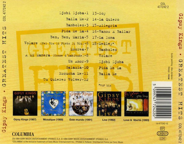 Gipsy Kings - Greatest Hits (CD, Comp) - Image 3
