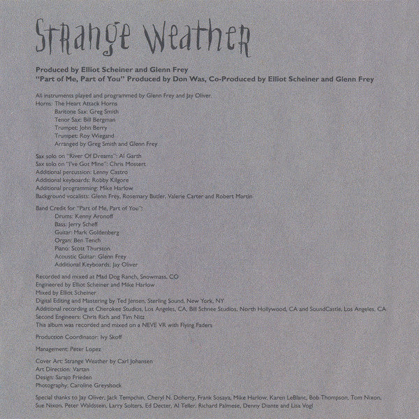 Glenn Frey - Strange Weather (CD, Album) - Image 5