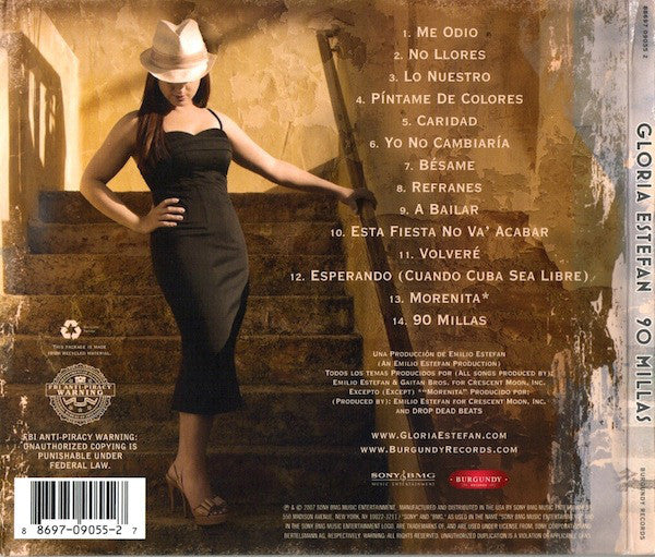 Gloria Estefan - 90 Millas (CD, Album, Dig) - Image 2