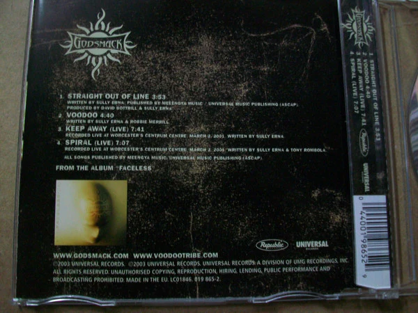 Godsmack - Straight Out Of Line (CD, Single) - Image 2