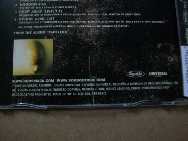 Godsmack - Straight Out Of Line (CD, Single) - Image 3