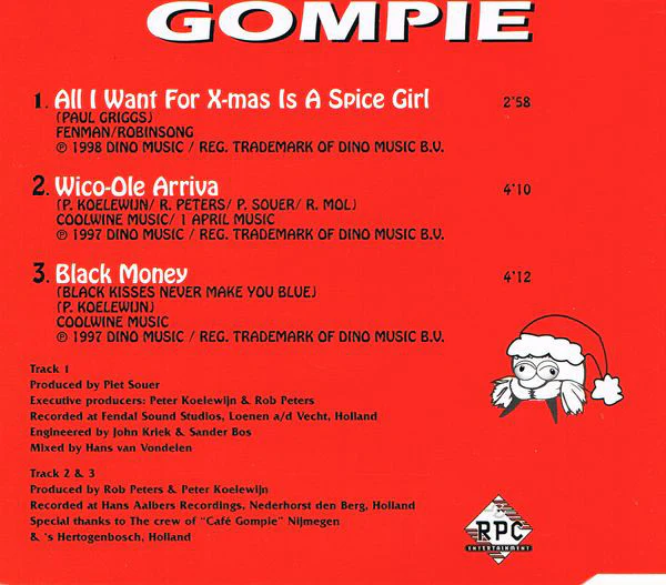 Gompie - All I Want For X-Mas Is A Spice Girl (CD, Single) - Image 2