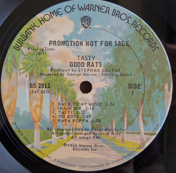 Good Rats - Tasty (LP, Album, Promo, San) - Image 3
