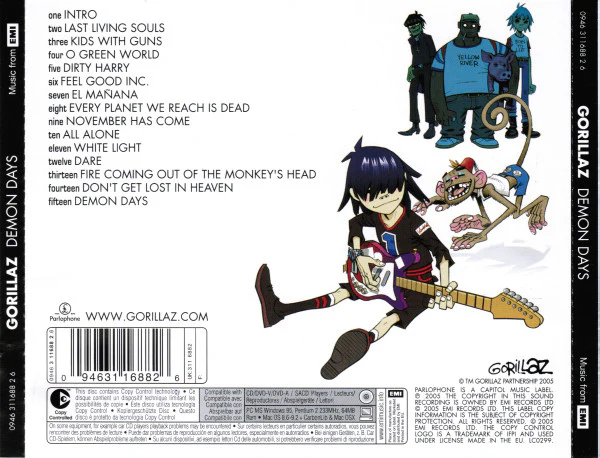 Gorillaz - Demon Days (CD, Album, Copy Prot.) - Image 2