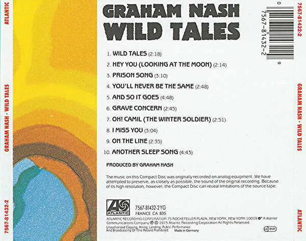 Graham Nash - Wild Tales (CD, Album, RE) - Image 5