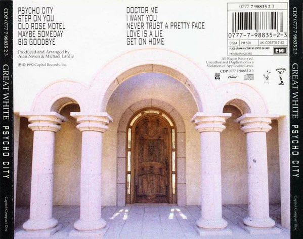 Great White - Psycho City (CD, Album) - Image 2