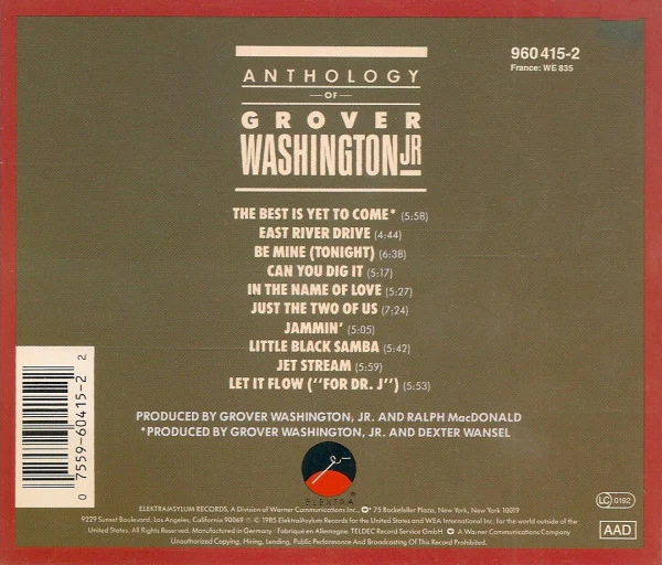 Grover Washington, Jr. - Anthology Of Grover Washington Jr. (CD, Comp) - Image 2