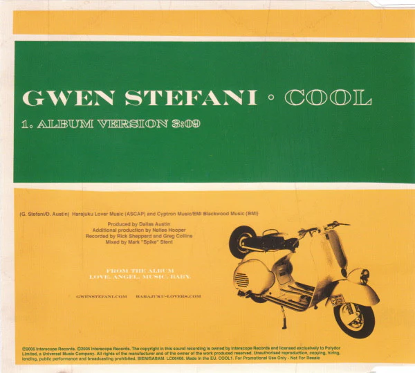 Gwen Stefani - Cool (CD, Single, Promo) - Image 3
