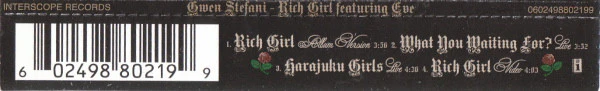 Gwen Stefani Featuring Eve (2) - Rich Girl (CD, Maxi, Enh) - Image 2
