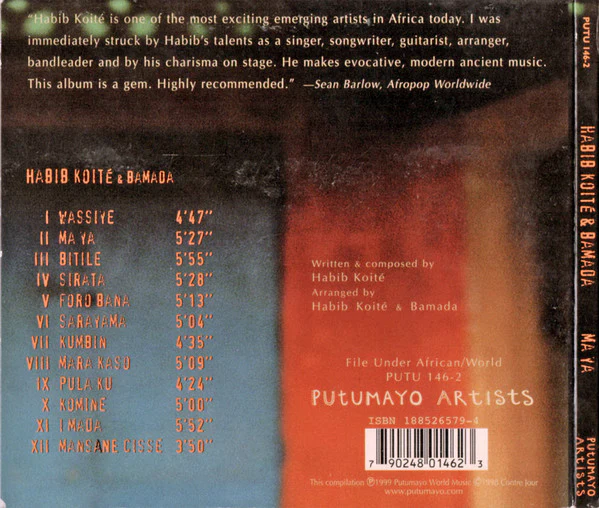 Habib Koité & Bamada - Ma Ya (CD, Album) - Image 4