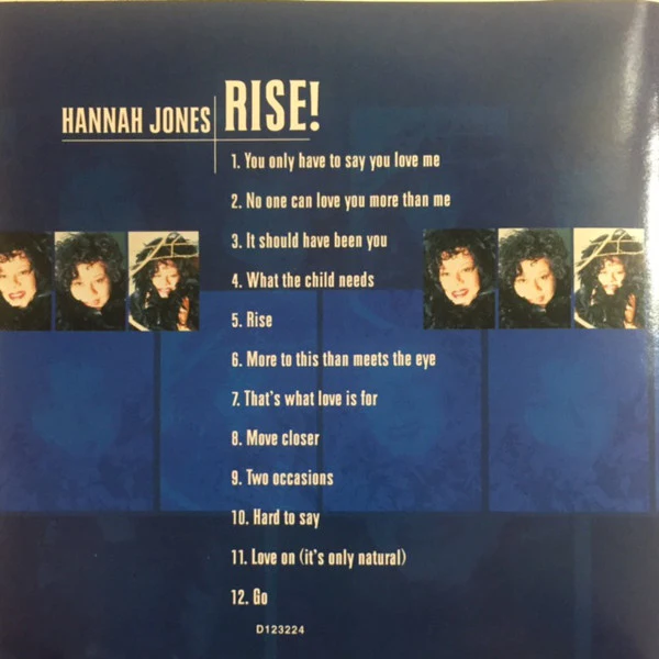 Hannah Jones - Rise! (CD, Album, Club, BMG) - Image 2