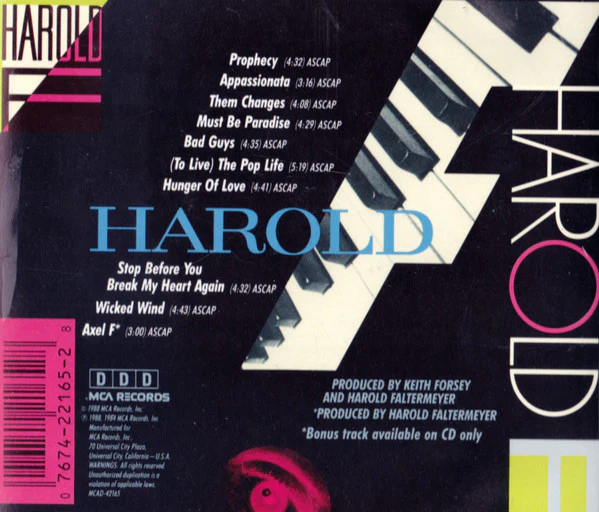 Harold Faltermeyer - Harold F (CD, Album) - Image 2
