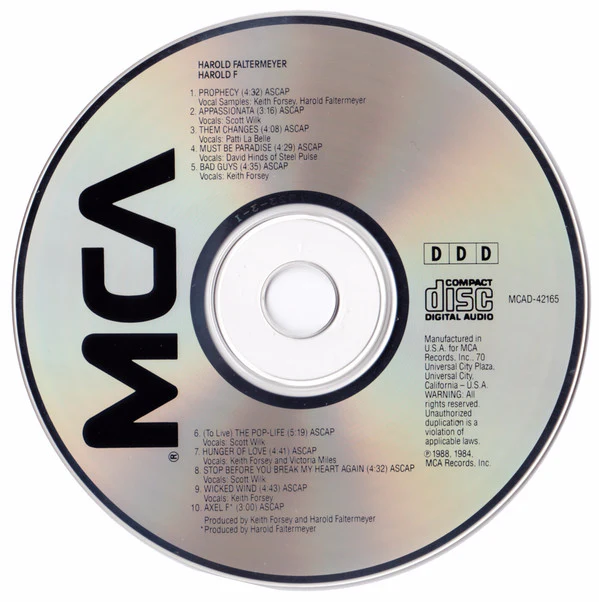 Harold Faltermeyer - Harold F (CD, Album) - Image 3