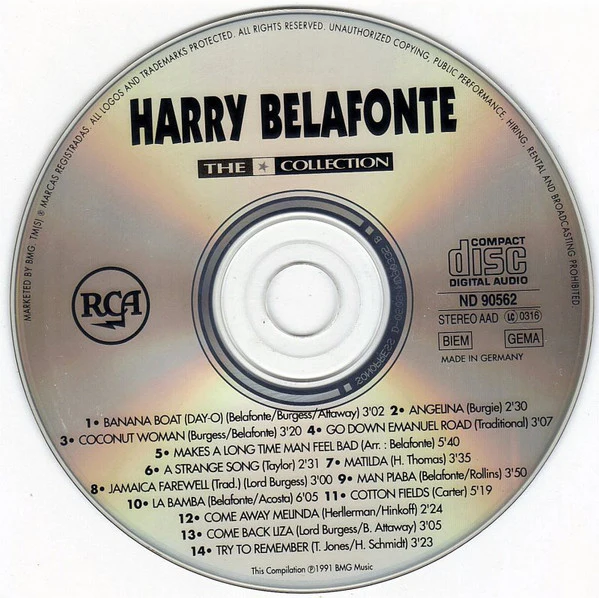 Harry Belafonte - The ★ Collection (CD, Comp) - Image 3