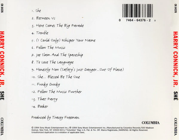 Harry Connick, Jr. - She (CD, Album, DAD) - Image 2