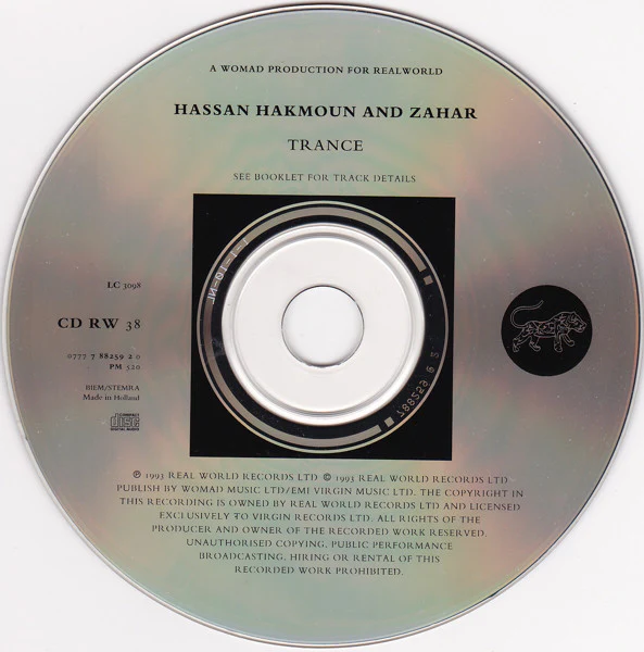 Hassan Hakmoun And Zahar - Trance (CD, Album) - Image 4