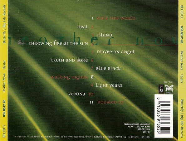 Heather Nova - Oyster (CD, Album) - Image 2