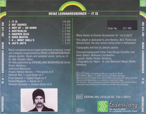 Heinz Leonhardsberger - It Is (CD, Album) - Image 2