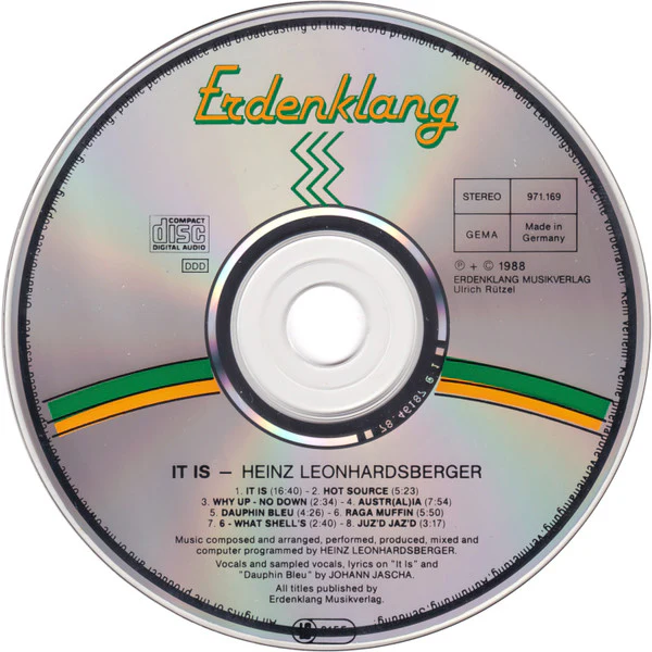 Heinz Leonhardsberger - It Is (CD, Album) - Image 3