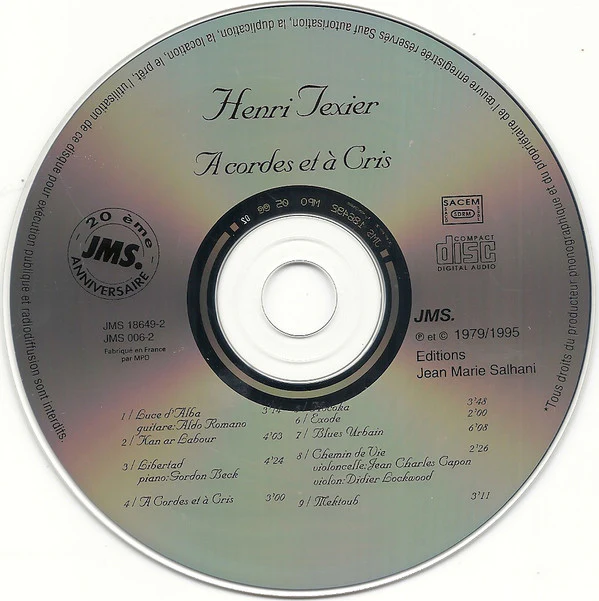 Henri Texier - À Cordes Et À Cris (CD, Album, RE) - Image 4