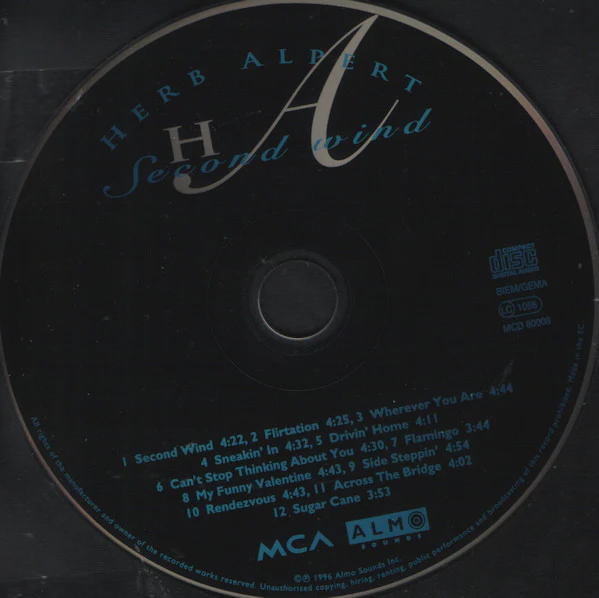 Herb Alpert - Second Wind (CD, Album) - Image 3