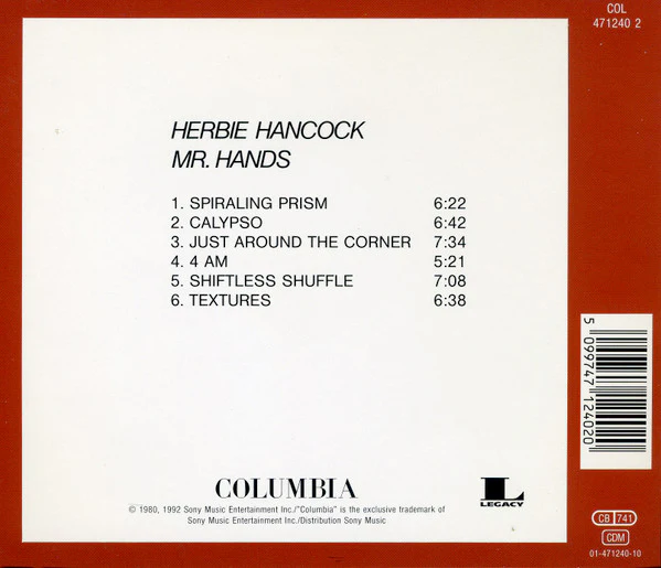 Herbie Hancock - Mr. Hands (CD, Album, RE, RM) - Image 2