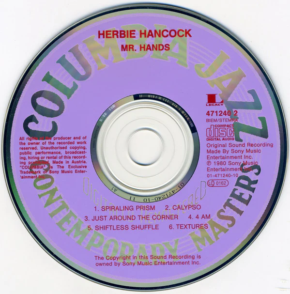 Herbie Hancock - Mr. Hands (CD, Album, RE, RM) - Image 3