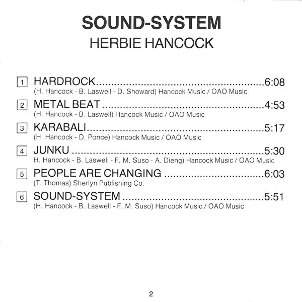 Herbie Hancock - Sound-System (CD, Album, RE) - Image 2