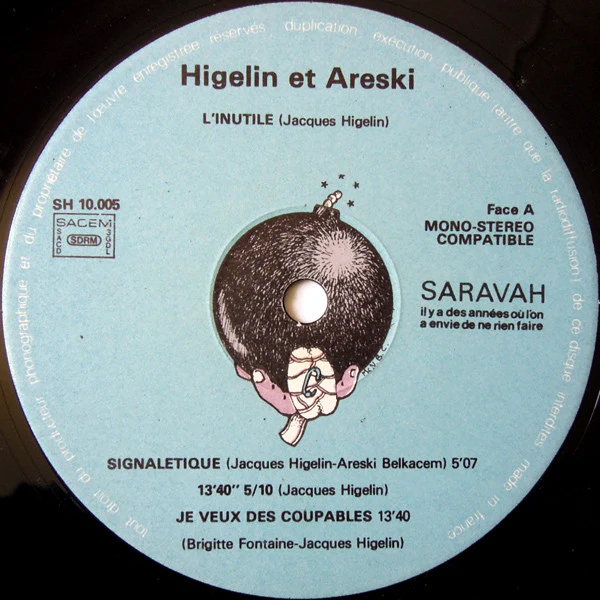 Higelin* & Areski - Higelin Et Areski (LP, Album, RP, Gat) - Image 4