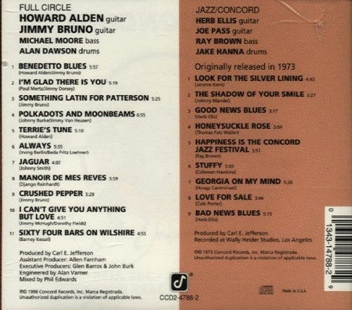 Howard Alden, Jimmy Bruno, Michael Moore (2), Alan Dawson / Herb Ellis, Joe Pass, Ray Brown, Jake Hanna - Full Circle / Jazz/Concord (CD, Album + CD, Album, RE) - Image 2