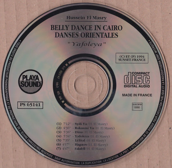 Hussein El Masry - Belly Dance In Cairo / Danses Orientales: "Yafoleya" (CD, Album) - Image 3