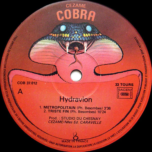 Hydravion - Hydravion (LP, Album) - Image 3