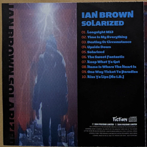 Ian Brown - Solarized (CDr, Album, Promo) - Image 2