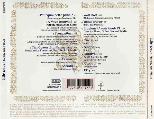 Idir - Deux Rives, Un Rêve (CD, Comp) - Image 2