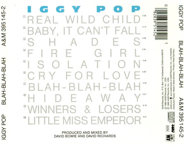 Iggy Pop - Blah-Blah-Blah (CD, Album) - Image 2