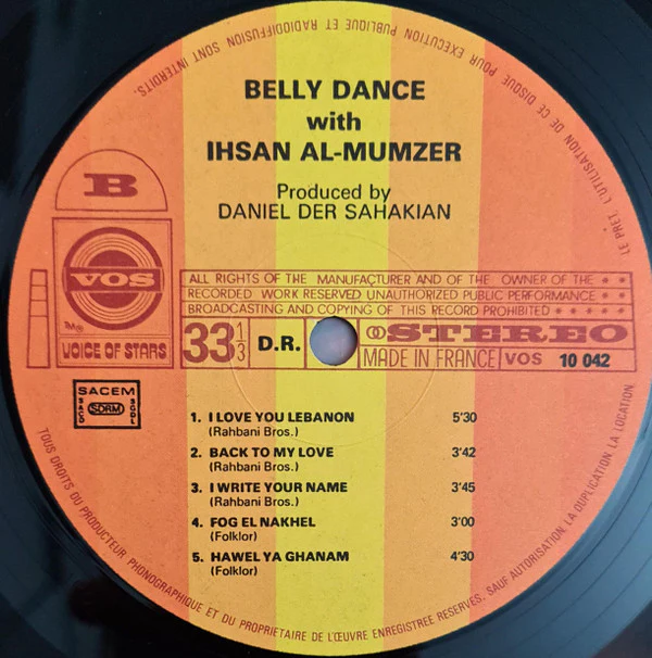 Ihsan Al-Munzer* - Belly Dance (LP) - Image 4
