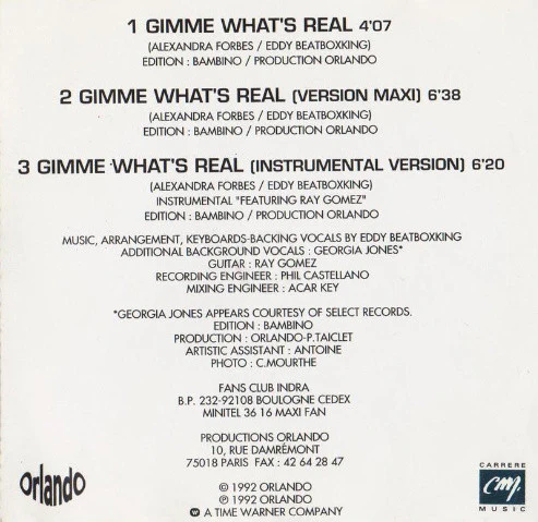 Indra - Gimme What's Real (CD, Maxi) - Image 3